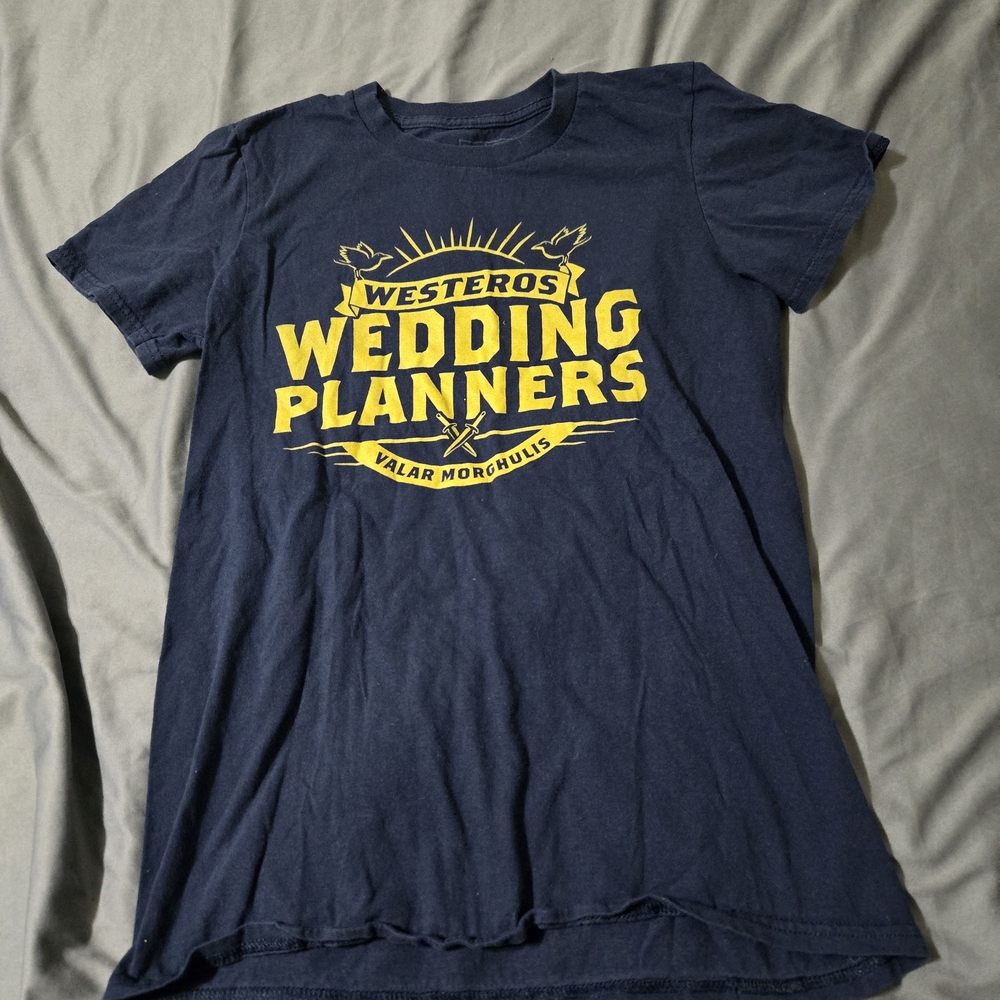Westeros Wedding Planners Men T-Shirt Size Small Game Of Thrones Valar Morghulis